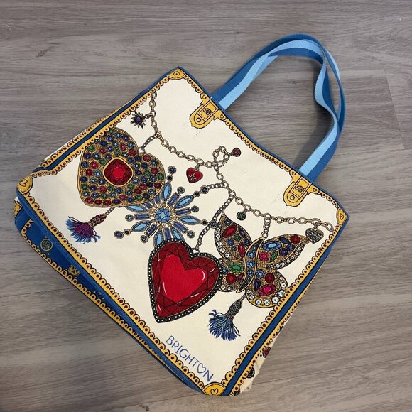 Brighton Holiday Glittering Love Limited Edition Large Canvas Tote Bag - Picture 4 of 9